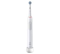 Oral-B Pro 3 - 3000 - Spazzolino elettrico bianco, 1 maniglia con sensore di pressione visibile, 1 testina per spazzolino da denti, progettato da Braun, presa britannica a 2 poli