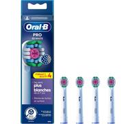 Oral-B PRO 3D White Set Testine Ricambio Spazzolino Elettrico 4 Pezzi Bianco