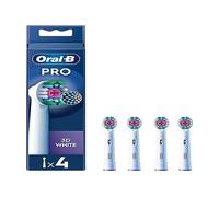 Oral-B Pro 3D White Spazzolini Per Spazzolino Da Denti, Confezione Da 4 Unità