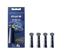 Oral-B Pro Cross Action - Set di 4 testine per spazzolino elettrico, colore: Nero
