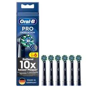 Oral-B Pro CrossAction - Set di 6 testine di ricambio per spazzolino elettrico, pulizia dei denti superiore con setole innovative a forma di X, originale Oral-B, Made in Germany, colore: Nero
