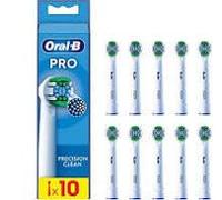 Oral-B Pro Precision Clean Ricambi per Spazzolino Elettrico, Confezione da 10 Testine, Bianco - Originali