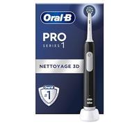Oral-B Pro Series 1 Spazzolino da denti Elettrico, Nero, 1 Spazzolino da Pulizia 3D, Elimina la Targa, 3 Modalità di Spazzolatura, Timer, 1 Custodia Da Viaggio, Ricaricabile