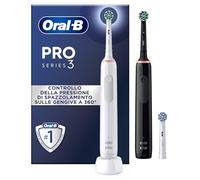 Oral-B Pro Series 3, 2 Spazzolini Elettrici, 3 Testina, Nero/Bianco