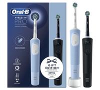 Oral-B Vitality Pro Duo Adulto Spazzolino rotante-oscillante Nero, Blu, Bianco