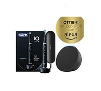 Oral-B regala Alexa Echo Pop, Spazzolino Elettrico Ricaricabile iO10 & Alexa Echo Pop, 7 Modalità, 1 Spazzolino + Caricatore iO SENSE + 1 Dentifricio Gengive & Smalto Pro-Repair Classico