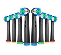 Oral B Replacement Heads, Braun Oral B Replacement Toothbrush Heads, Oral B Pro1000 Compatible Refillable Heads (8 Pieces Black)