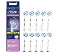 Oral-B Sensitive Clean Testine Spazzolino Elettrico, Confezione da 10 Testine di Ricambio, Pulisce Aree Sensibili e Infiammate, Rimuove Fino al 100% di Placca in Più