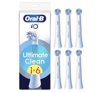 Oral-B Testine di Ricambio iO Series Ultimate Clean Bianche, Testine Rotonde Originali, con setole CrissCross per rimuovere la placca, 6 Testine