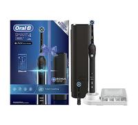 Oral-B Smart 4 4500 CrossAction Spazzolino Elettrico Ricaricabile, 1 Manico Nero Connesso, 3 Modalità Tra Cui Sbiancante e Denti Sensibili, 2 Testine, Custodia da Viaggio Premium