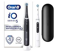 OraL-B OraL-B Io 5 Confezione Da 2, Spazzolini Elettrici Bianchi E Neri, 2 Testi