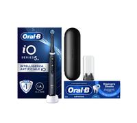 Oral-B Spazzolino Elettrico iO 5 Nero, 1 Testina, 1 Custodia Da Viaggio + Dentifricio Advanced Rigenera Smalto