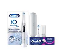 Oral-B Spazzolino Elettrico iO 6 Bianco, 2 Testine, 1 Custodia Da Viaggio + Dentifricio Advanced Protezione Sensibilità