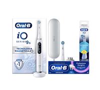Oral-B iO Spazzolino Elettrico Ricaricabile 9S Bianco, 2 Testine, 1 Custodia Da Viaggio Ricaricabile