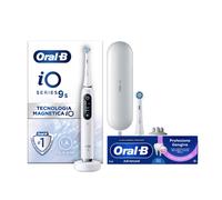 Oral-B Spazzolino Elettrico iO 9 Bianco, 2 Testine, 1 Custodia Da Viaggio + Dentifricio Advanced Protezione Gengive