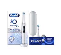 Oral-B iO Spazzolino Elettrico Ricaricabile 9S Bianco, 2 Testine, 1 Custodia Da Viaggio Ricaricabile