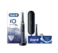 Oral-B Spazzolino Elettrico iO 9 Nero, 2 Testine, 1 Custodia Da Viaggio + Dentifricio Advanced Prevenzione Tartaro