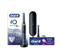 Oral-B Spazzolino Elettrico iO 9 Nero, 2 Testine, 1 Custodia Da Viaggio + Dentifricio Advanced Protezione Sensibilità