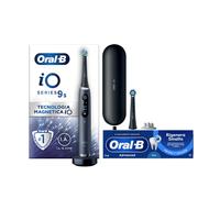 Oral-B Spazzolino Elettrico iO 9 Nero, 2 Testine, 1 Custodia Da Viaggio + Dentifricio Advanced Rigenera Smalto