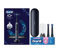 Oral-B Spazzolino Elettrico iO 9 Nero Giftpack Special Edition, 3 Testine, 1 Custodia Da Viaggio + Dentifricio Pro-Expert Sensibilità