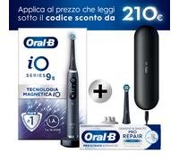 Oral-B Spazzolino Elettrico iO 9n Nero + Oral-B Dentifricio Advanced Rigenera Smalto Extra Fresh (75 ml)