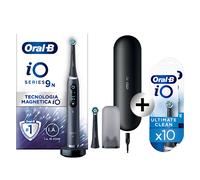 Oral-B Spazzolino Elettrico iO 9 Nero, 2 Testine, 1 Custodia Da Viaggio + Dentifricio Advanced Rigenera Smalto Extra Fresh