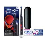 Oral-B Spazzolino Elettrico iO Kids Spiderman Disney, 1 Testina, 1 Custodia Da Viaggio + Dentifricio Oral-B Pro Junior (6-12 anni)