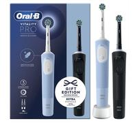 Oral-B Vitality Pro Duo Adulto Spazzolino rotante-oscillante Nero, Blu, Bianco