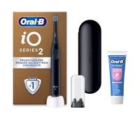 Oral-B Spazzolino Elettrico Ricaricabile iO 2 Nero, 1 Spazzolino Elettrico, 1 Testina Di Ricambio, Custodia Da Viaggio, Supporto per testine + 1 Dentifricio Oral-B Pro-Expert, Pulizia Denti
