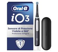 Oral-B Spazzolino Elettrico Ricaricabile iO 3 Nero, 1 Testina Di Ricambio, 1 Custodia Da Viaggio. 1 Spazzolino