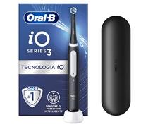 Oral-B Spazzolino Elettrico Ricaricabile iO 3 Nero, 1 Testina Di Ricambio, 1 Custodia Da Viaggio. 1 Spazzolino