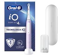 Oral-B Spazzolino Elettrico Ricaricabile iO 4N, Sensore di Pressione, Connessione Bluetooth, 4 Modalità di Spazzolamento, 1 Testina, 1 Spazzolino, 1 Custodia da Viaggio, Lavanda, Idea Regalo