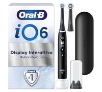 Oral-B iO - 6 - Spazzolino Elettrico Ricaricabile Nero Lava con Custodia da Viaggio