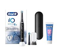 Oral-B Spazzolino Elettrico Ricaricabile iO 6N Nero, 1 Spazzolino Elettrico, 2 Testine Di Ricambio, Custodia Da Viaggio + 1 Dentifricio Oral-B Pro Expert Sensibilità, Pulizia Denti Efficace