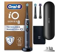 Oral-B Spazzolino Elettrico Ricaricabile iO 8 Nero, 3 Testine Di Ricambio, 1 Custodia Da Viaggio. 1 Spazzolino
