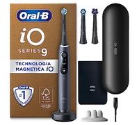 Oral-B Spazzolino Elettrico Ricaricabile iO 9 Nero, 3 Testine Oral B Di Ricambio, Spazzolino Elettrico, Custodia Da Viaggio con caricatore, Pulizia Denti Efficace