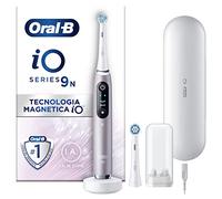 Oral-B Spazzolino Elettrico Ricaricabile iO 9N, Sensore di Pressione, Display Interattivo, Intelligenza Artificiale, 7 Modalità, 2 Testine, 1 Spazzolino, 1 Custodia da Viaggio, Rosa, Idea Regalo