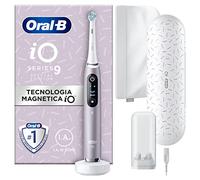 Oral-B Spazzolino Elettrico Ricaricabile iO 9N, Sensore di Pressione, Display Interattivo, Intelligenza Artificiale, 7 Modalità, 1 Testina, 1 Spazzolino, 1 Custodia da Viaggio, Rosa, Idea Regalo