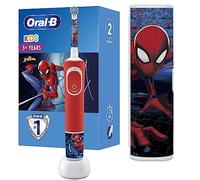 Oral-B Spazzolino Elettrico Ricaricabile Kids +3 anni Con Spiderman Marvel, 1 Custodia Da Viaggio, 1 Testina, 1 Spazzolino