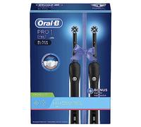 Oral-B Spazzolino Elettrico Ricaricabile Pro 1 - 790 Black Edition. Confezione Doppia Con 2 Spazzolini Neri + 2 Testine Di Ricambio