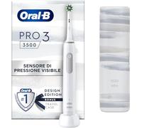 Oral-B Spazzolino Elettrico Ricaricabile Pro 3 3500 Bianco, 1 Testina, 1 Custodia Da Viaggio, 1 Spazzolino