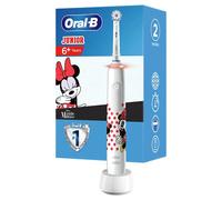Oral-B Spazzolino Elettrico Bambini Disney Minnie, 3 Modalità di spazzolamento, Testina Rotonda e Setola Ultrasottili, 1 Testina, Batteria Litio, dai 6 anni, Idea Regalo, Bianco