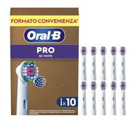 Oral-B Testina Di Ricambio PRO 3DWhite Bianca, Confezione Da 10 Testine