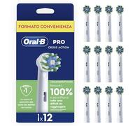 Oral-B Testina Di Ricambio PRO Cross Action Bianca, Confezione Da 12 Testine
