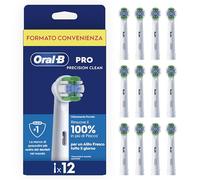 Oral-B Testina Di Ricambio PRO Precision Clean Bianca. Confezione da 12 Testine