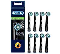 Oral-B Testine di Ricambio CrossAction per Spazzolino Elettrico Ricaricabile, Nero, Confezione da 8, Versione Vecchia