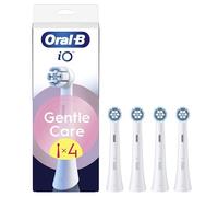 Oral-B Testine di Ricambio iO Gentle Care Bianche, 4 Testine Oral B per Spazzolino Elettrico, Rotonde Originali, per Gengive Sensibili, Setole angolate per rimuovere la placca