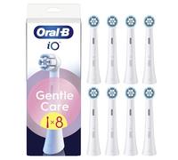 Oral-B Testine di Ricambio iO Gentle Care Bianche, 8 Testine Rotonde Originali per Gengive Sensibili, Setole angolate per rimuovere la placca, Adatte allo Spazzolino Elettrico Oral B