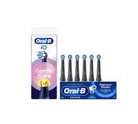 Oral-B Testine di Ricambio iO Gentle Care Nere, Confezione da 6 Testine + Dentifricio Advanced Rigenera Smalto