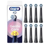 Oral-B Testine di Ricambio iO Gentle Care Nere, Testine Rotonde Originali per Gengive Sensibili, Setole angolate per rimuovere la placca, 8 Testine